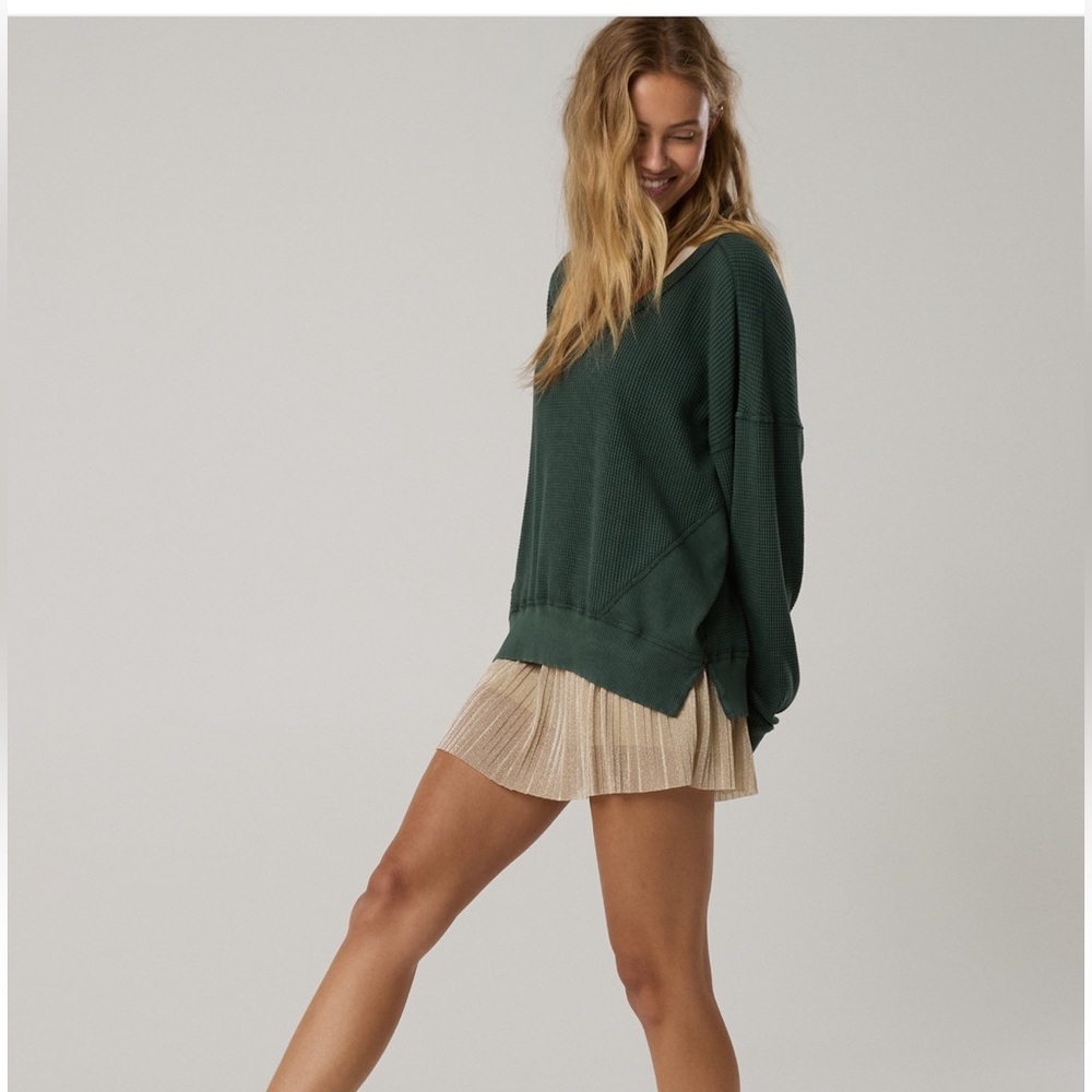 Aerie Waffle Long Sleeve Shirt
